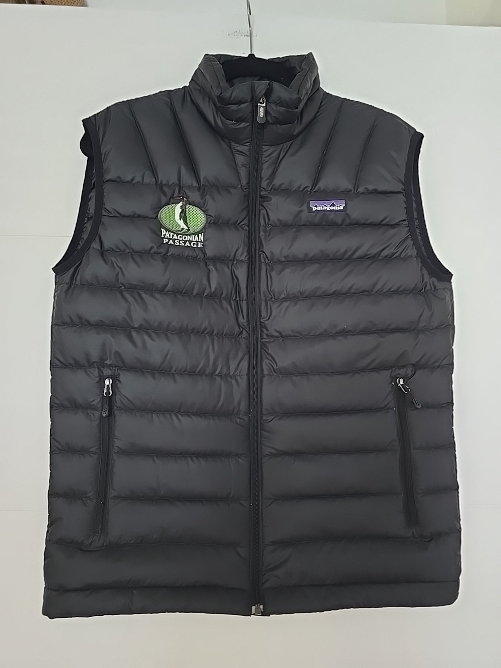 Patagonia Mens Down Sweater Vest Black Size S Puffer Full Zip Patagonian Passage